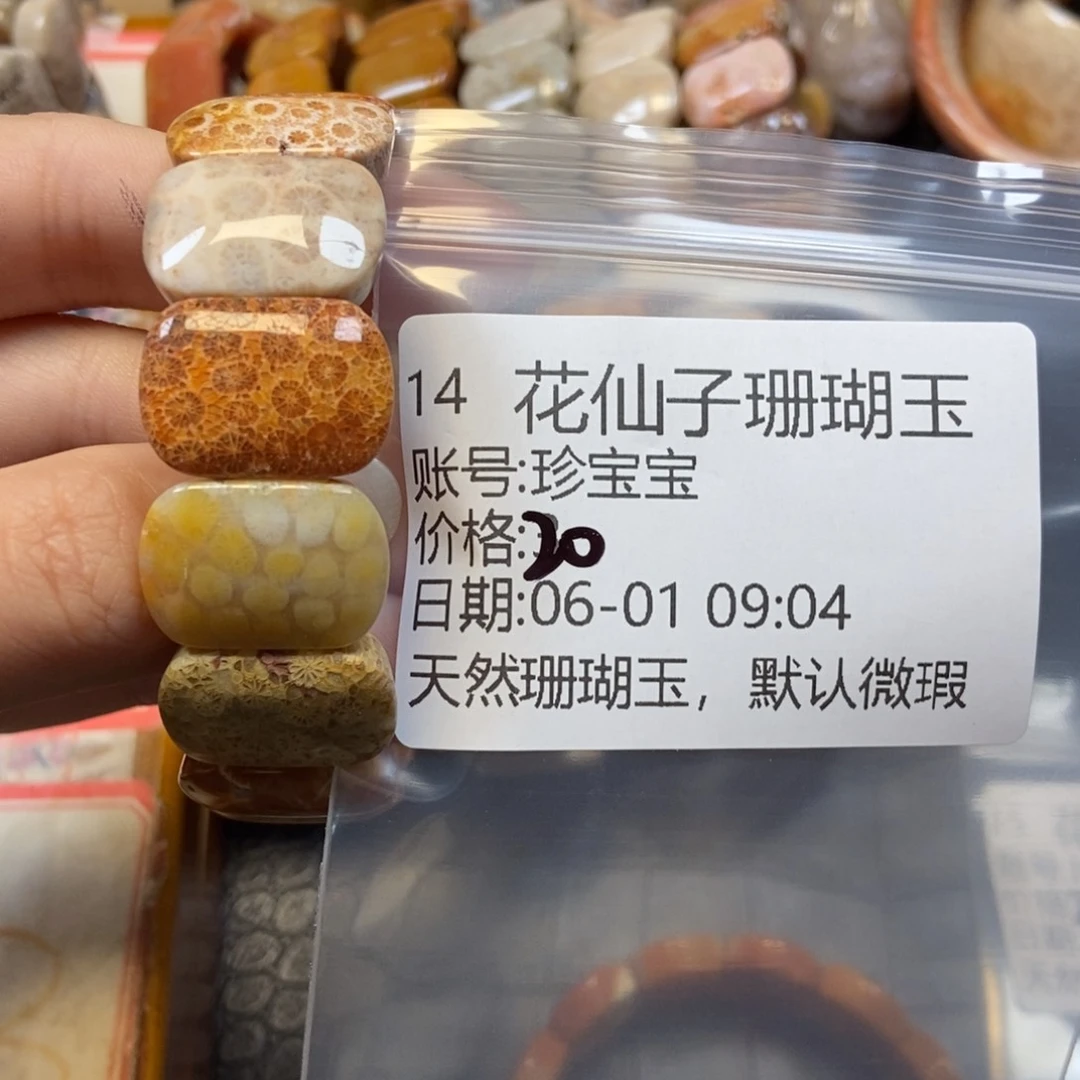 硅化珊瑚（珊瑚玉）手镯未镶嵌珍*宝14