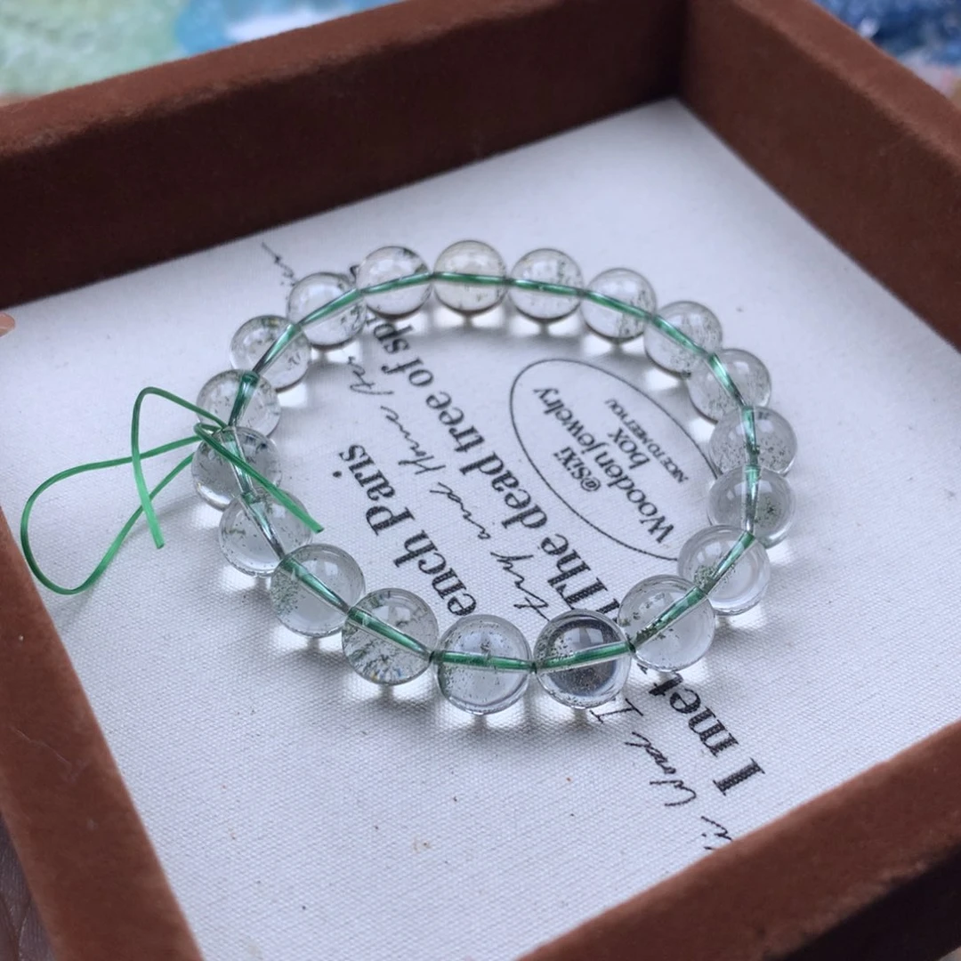 水晶手链未镶嵌芋*绿幽灵10mm