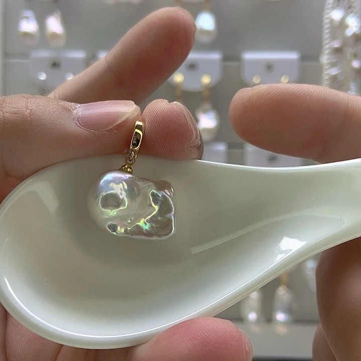 淡水珍珠颈饰银S925镶嵌89