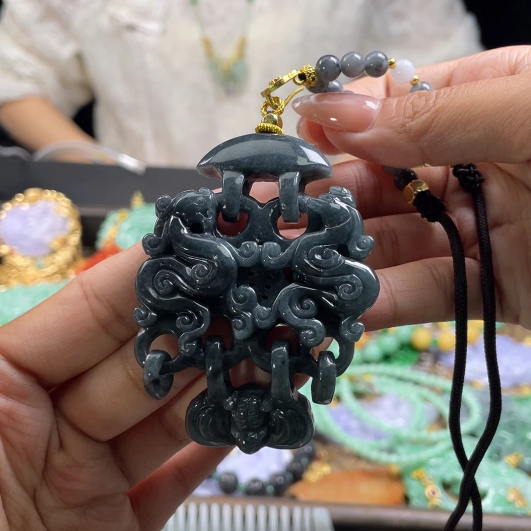 翡翠未镶嵌颈饰代编织