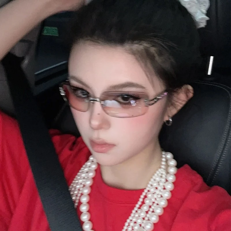 高级Y2K墨镜美式复古赛博朋克拍照凹造型防紫外线太阳眼镜男女gm