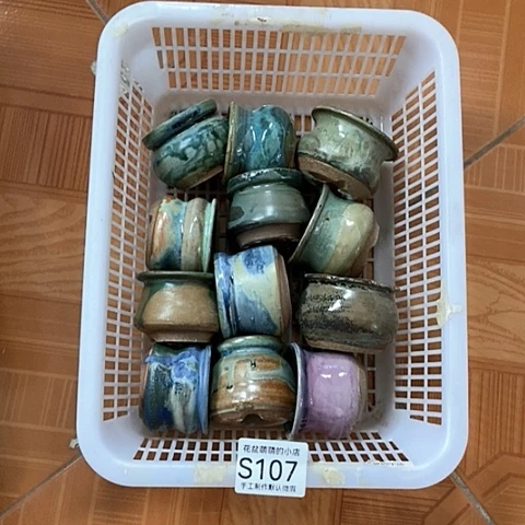 紫砂花盆107微瑕品口径4到5左右