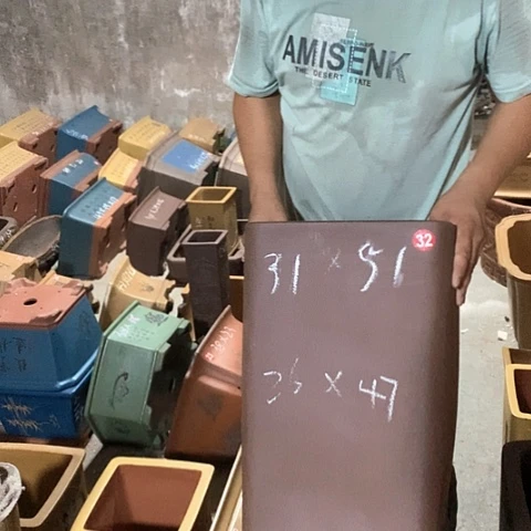 紫砂花盆手工艺品
