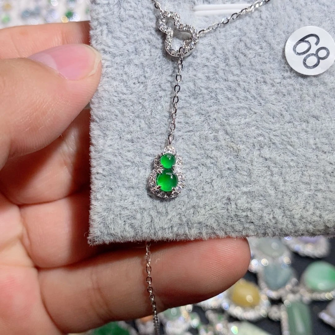 翡翠银S925镶嵌颈饰ghj k