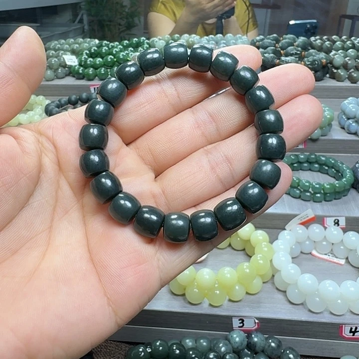 手链未镶嵌和田玉新疆沙枣青直切卡10