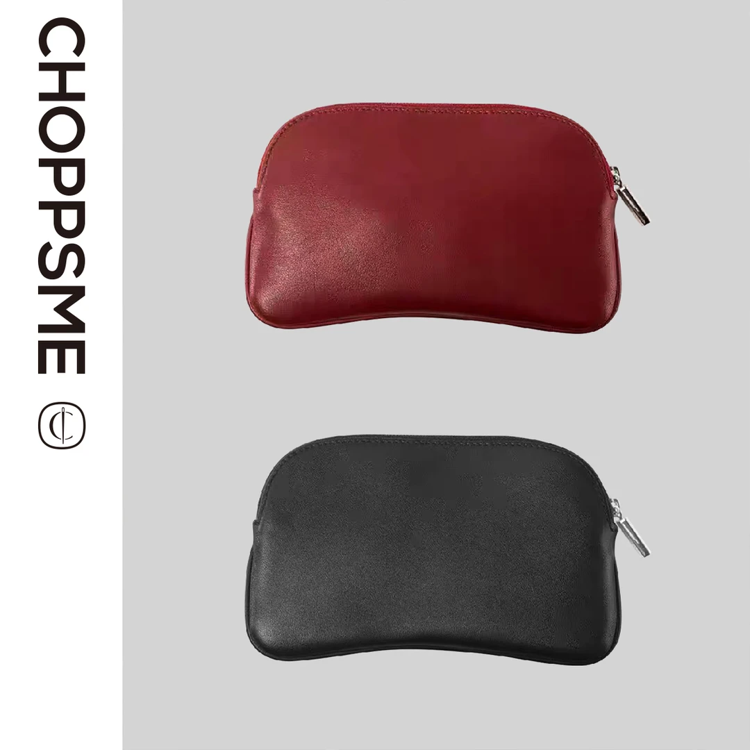 巧珀思｜27315柔软小羊皮手拿包拉链开合横款弧形时尚优雅晚装包