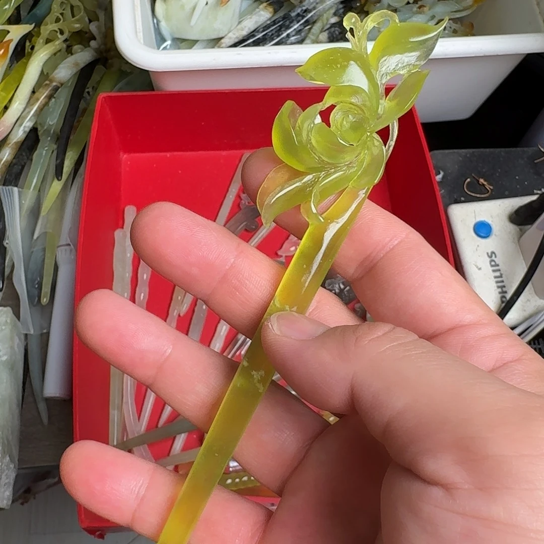 未镶嵌蛇纹石玉发饰