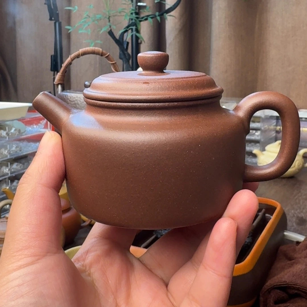 紫砂茶壶德钟40目黄龙山紫泥200毫升