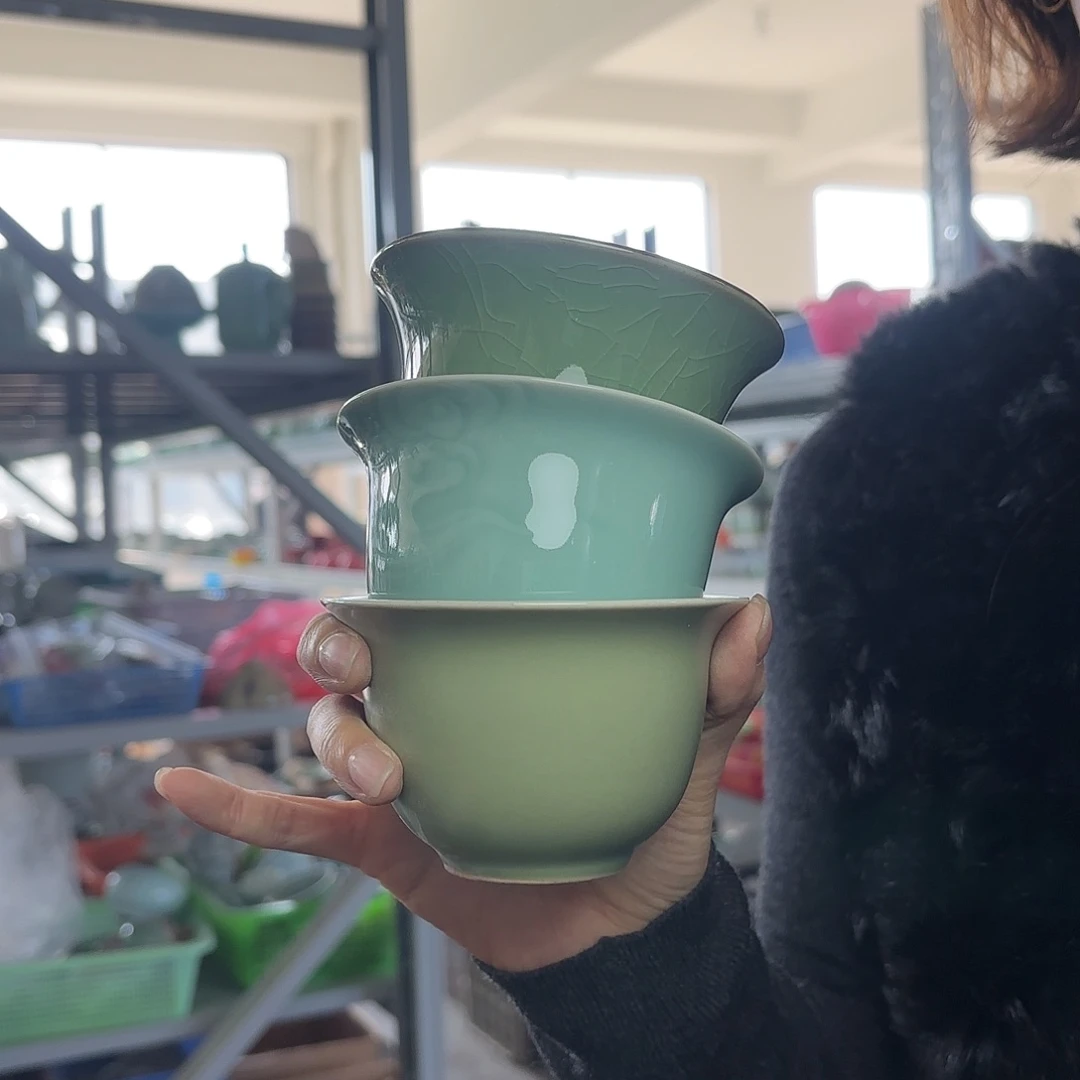 龙泉云间青瓷小米茶器