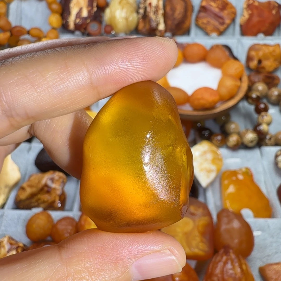 定制琥珀未镶嵌海漂原石