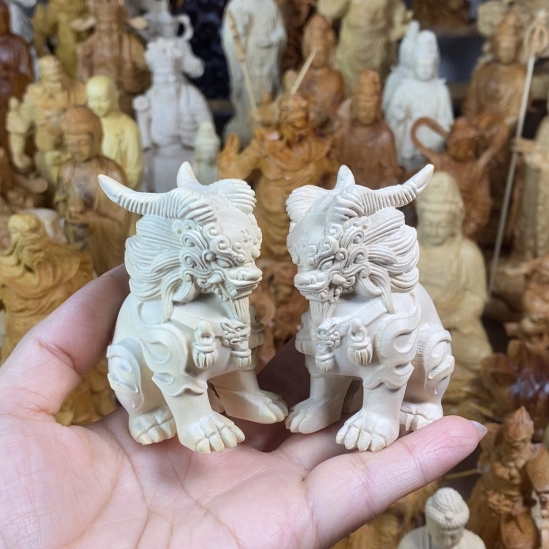 木黄杨7高麒麟一对微瑕