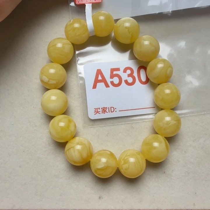遇***A手串琥珀未镶嵌琥珀蜜蜡手串13.5mm+