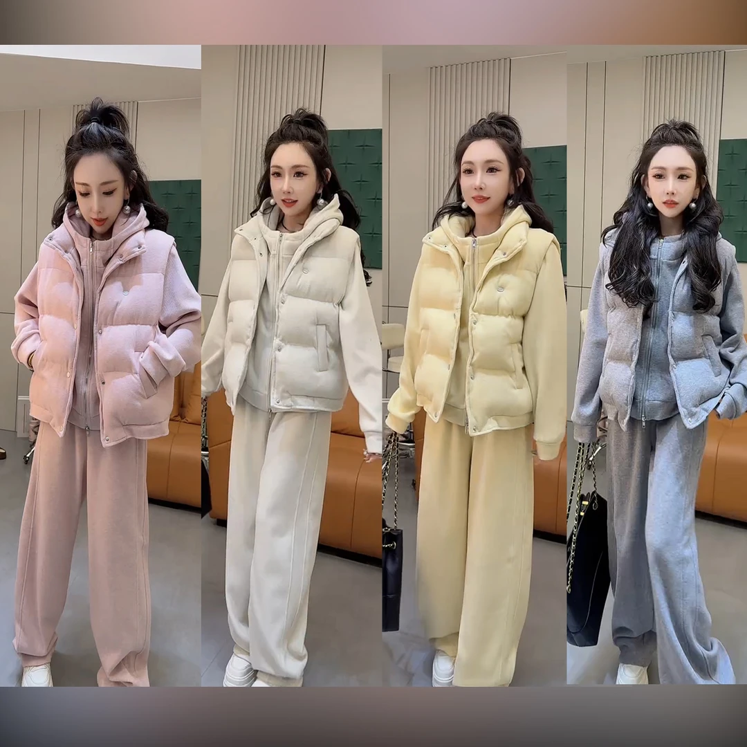 2025秋季新款时尚显瘦气质网红高档套装女高级宽松大码三件套