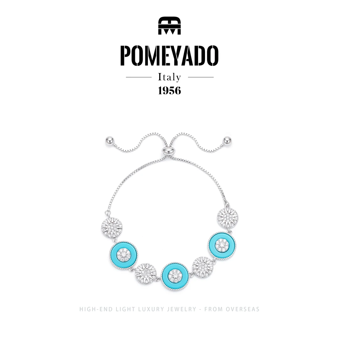 【松绿星宴】Pomeyado蓝绿星芒轻奢手链F1915