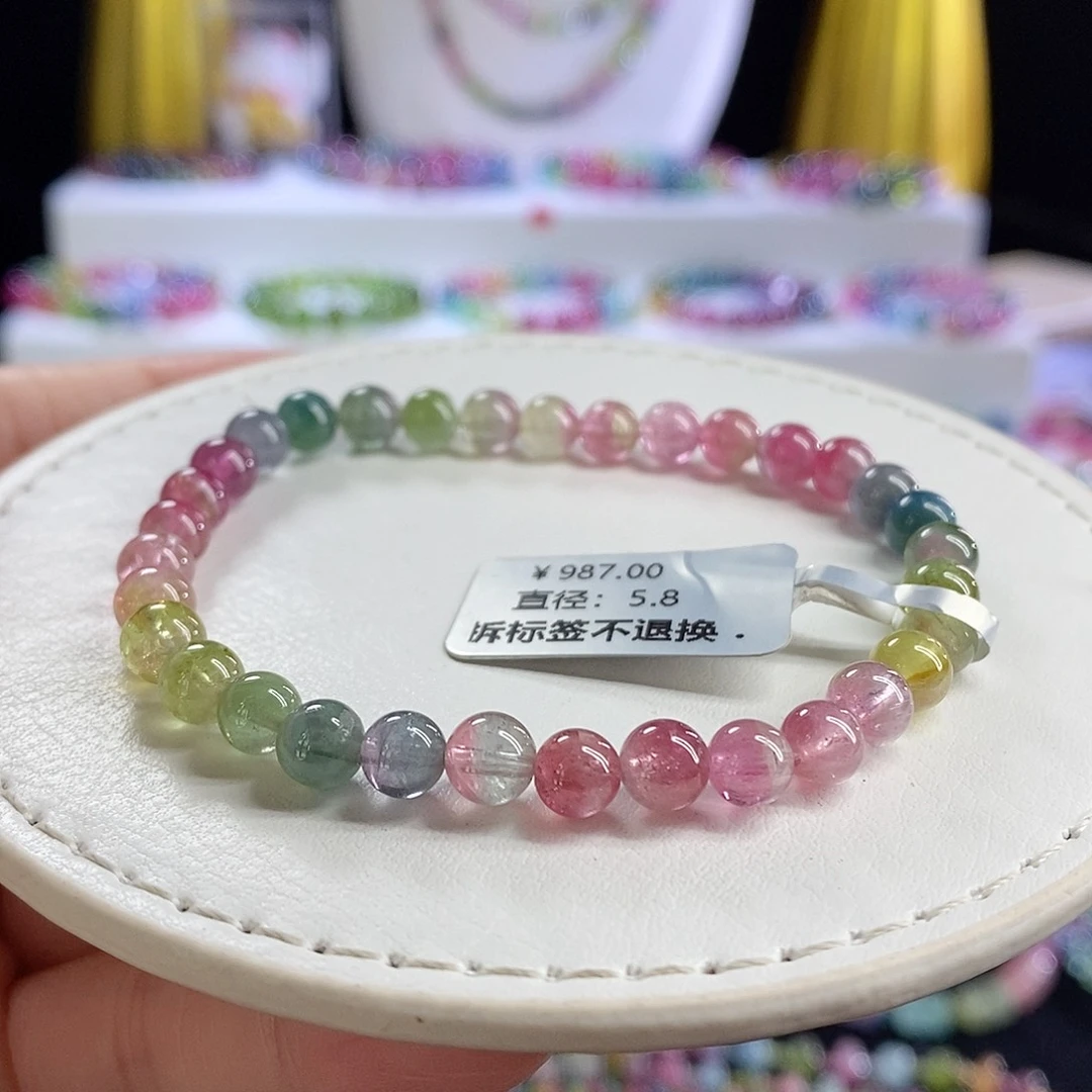 未镶嵌手链碧玺西瓜