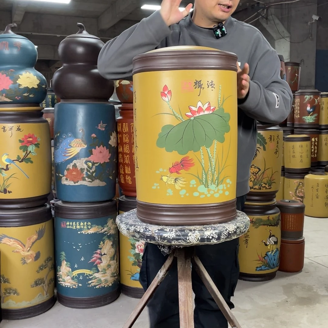 宜兴原矿紫砂茶叶罐