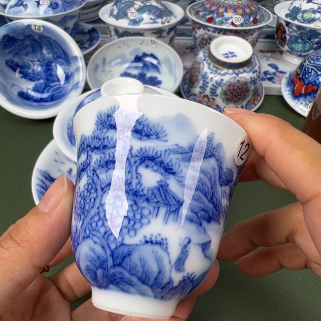 景德镇纯手工纯手绘茶具木木12