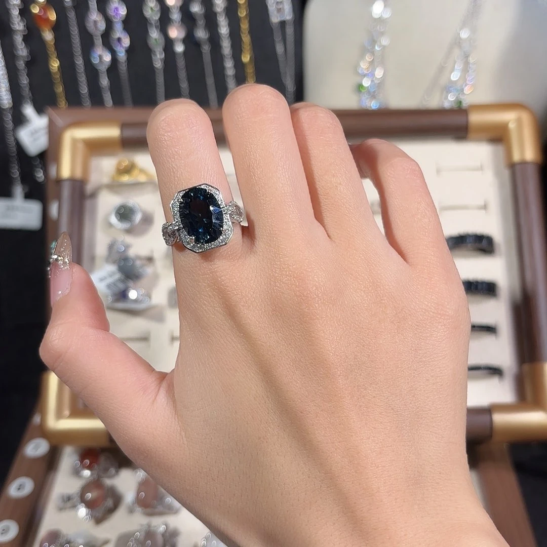 烟晶戒指未镶嵌蓝托帕