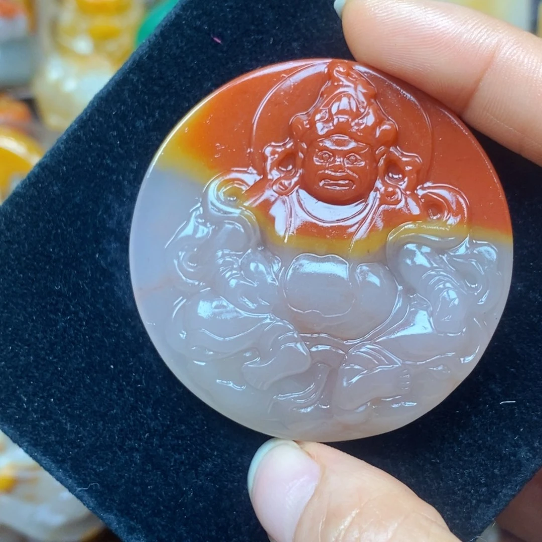 未镶嵌石英质玉（黄龙玉）吊坠(不含链)