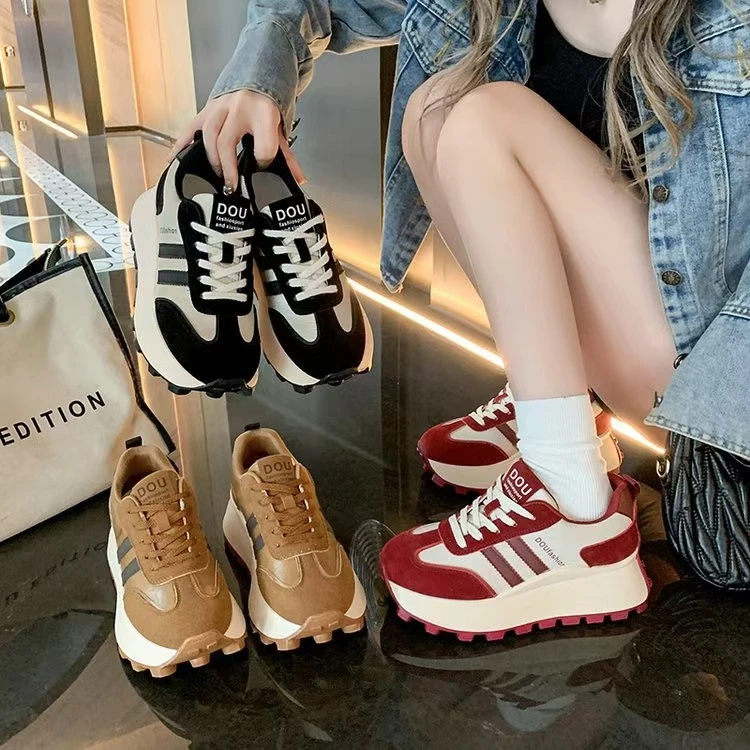 气质鞋子阿甘鞋2024单鞋不加绒百搭透气轻便厚底久站不累脚A70