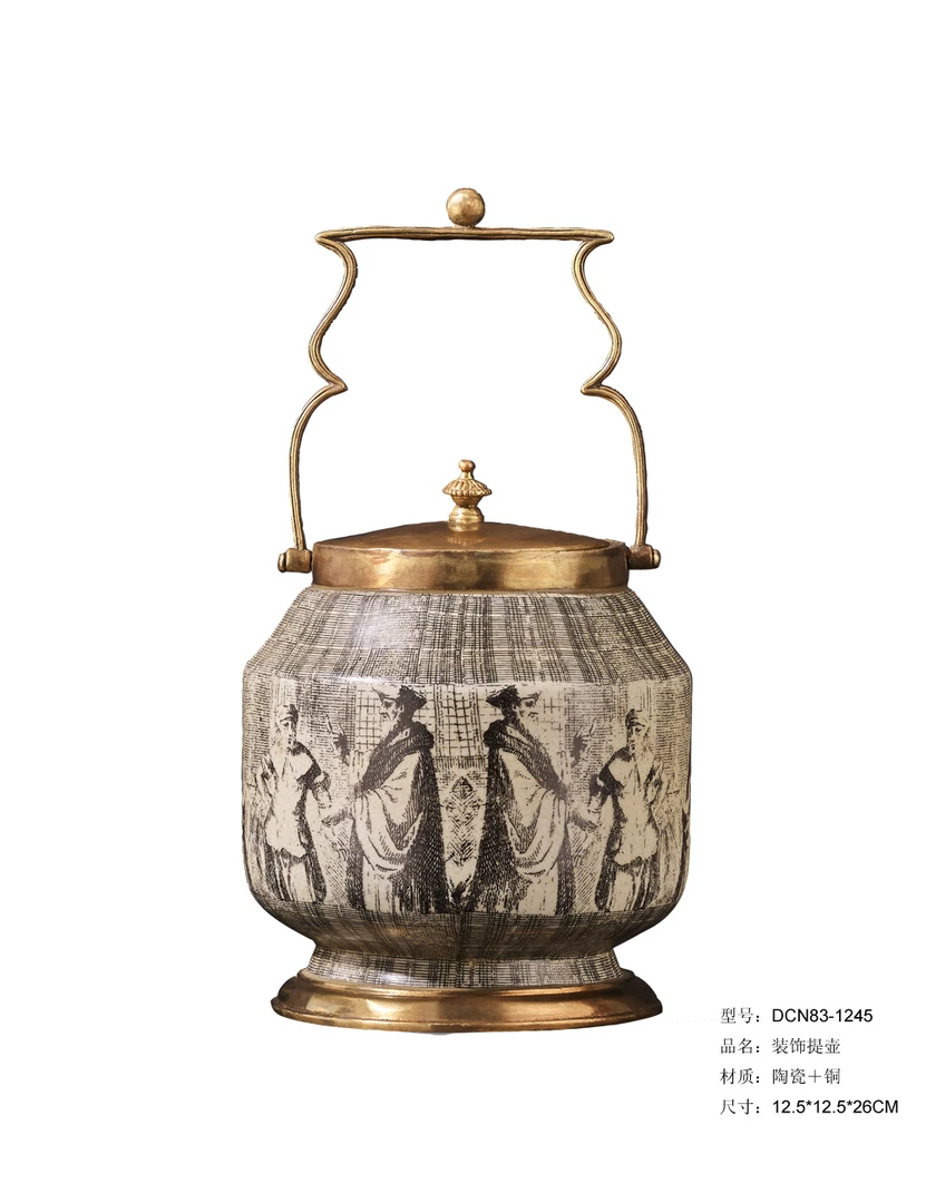 【欧美外单】DCN83-1245装饰提壶12.5*12.5*26(微瑕）