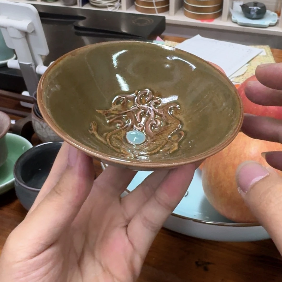 龙泉青瓷茶具微瑕6570青龙