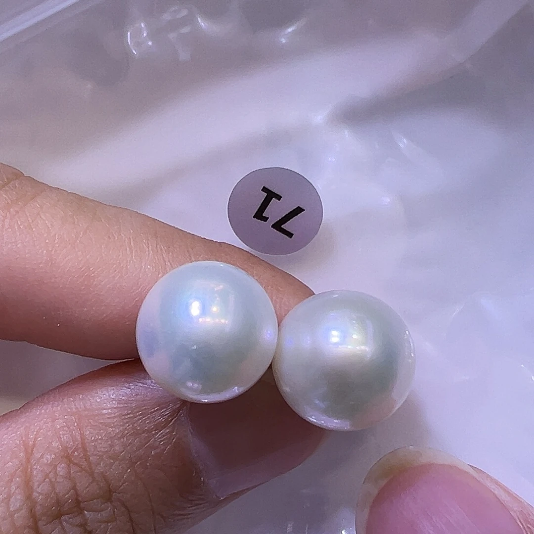 耳饰银S925镶嵌淡水珍珠