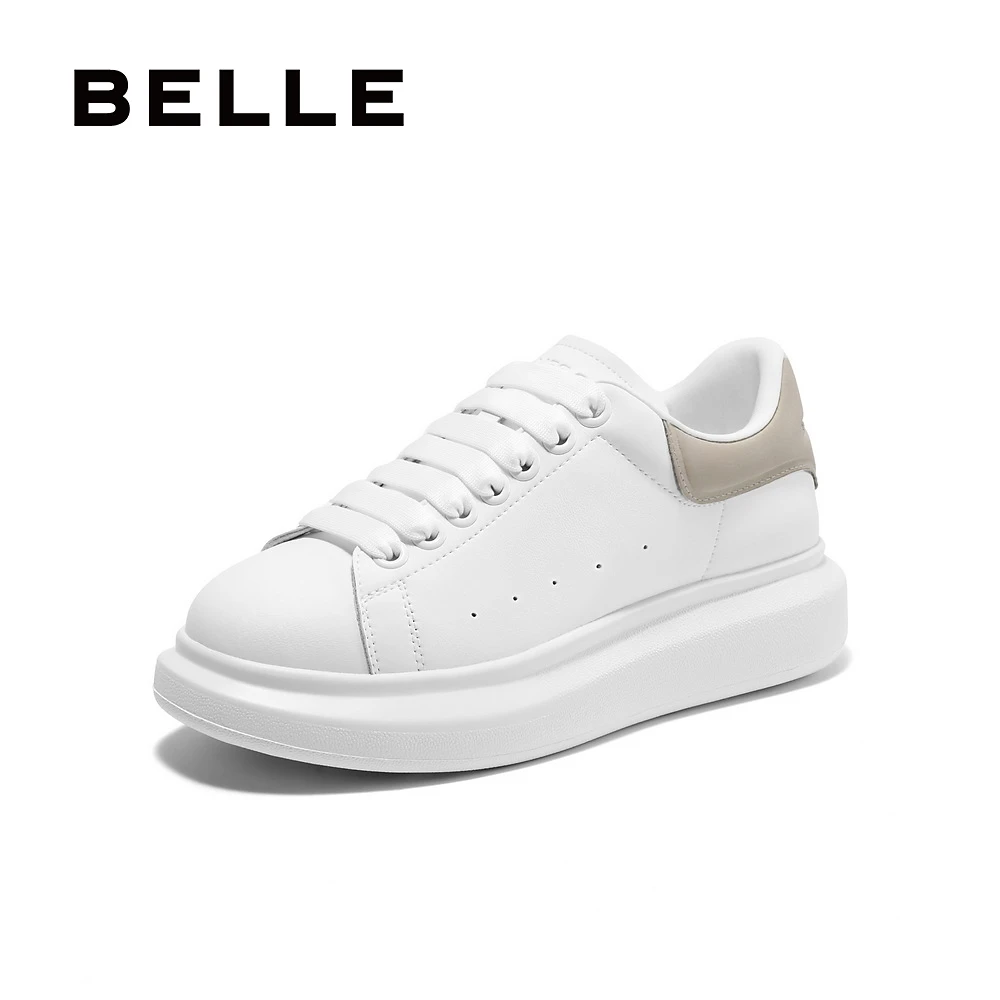 【百丽】简约舒适小白鞋女2025春新商场同款平稳休闲板鞋D5Q1DAM5