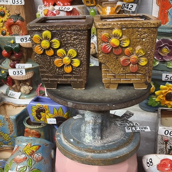 粗陶材质多肉花盆