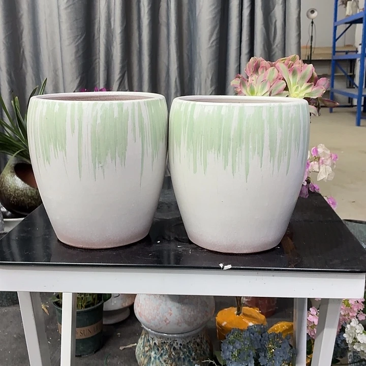 18×21 -粗陶花盆有孔-买买买