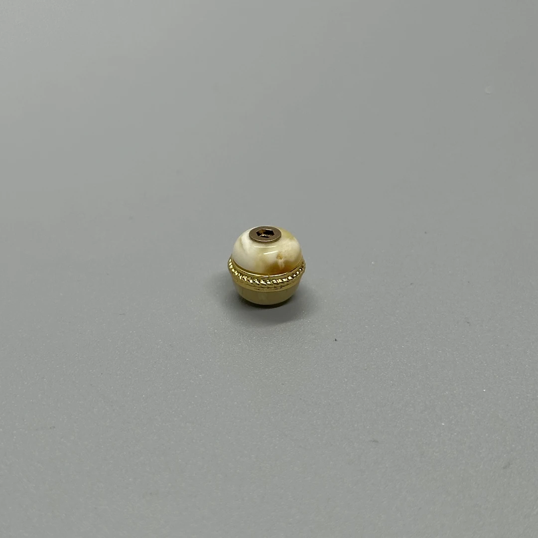 【0400】蜜蜡“汉堡珠”9mm左右直径单颗“合金配件”文玩配饰