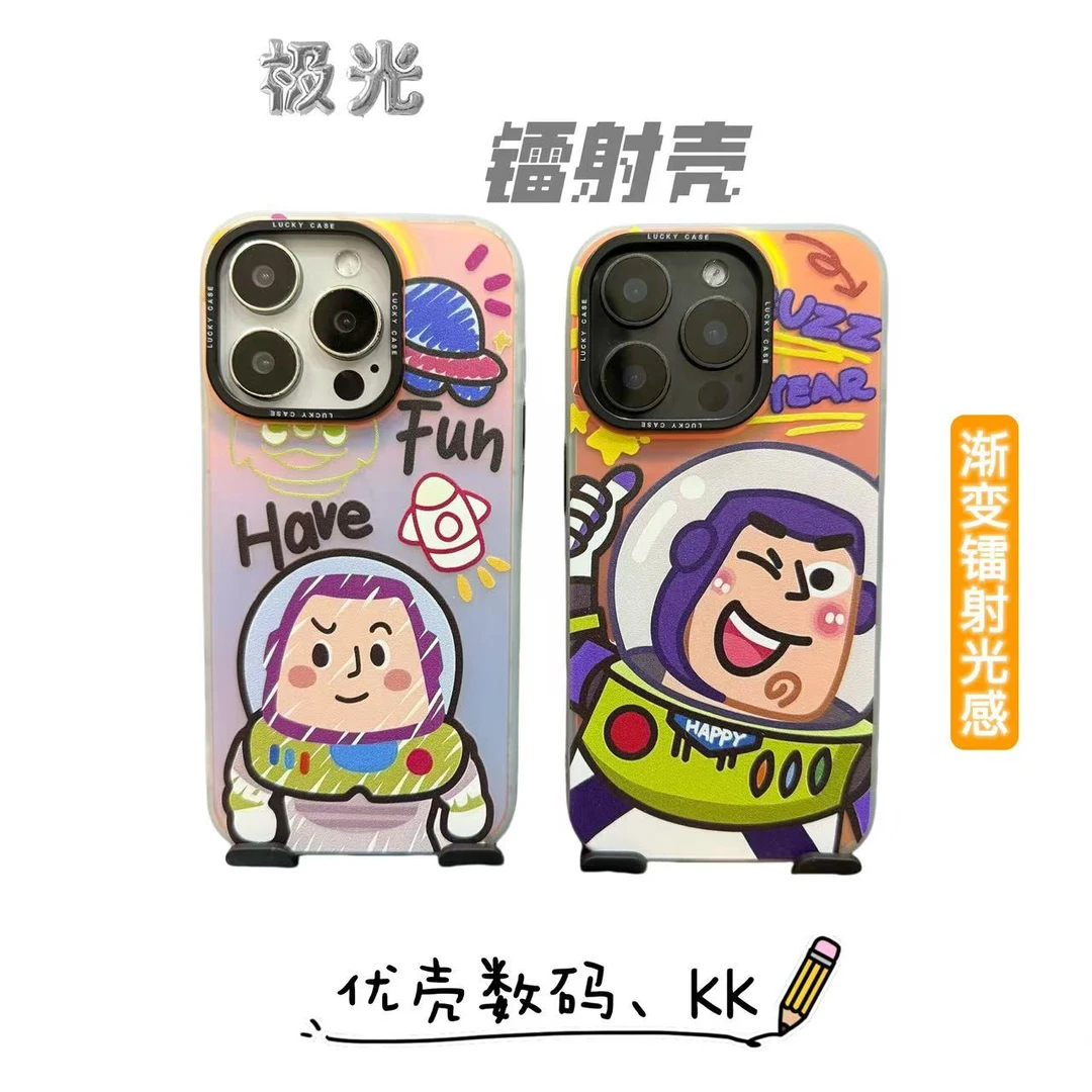 巴斯光年-IMD镭射-适用于苹果华为小米OPPO渐变防摔通用-手机壳