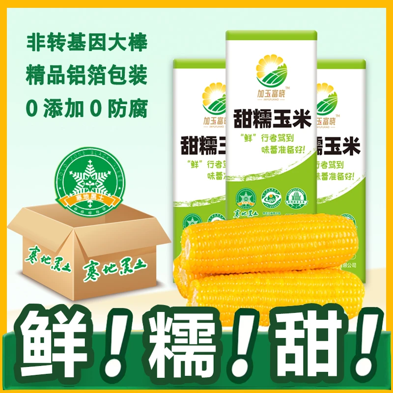 加玉富晓东北黄糯玉米香甜软糯真空包装饱腹佳品10支