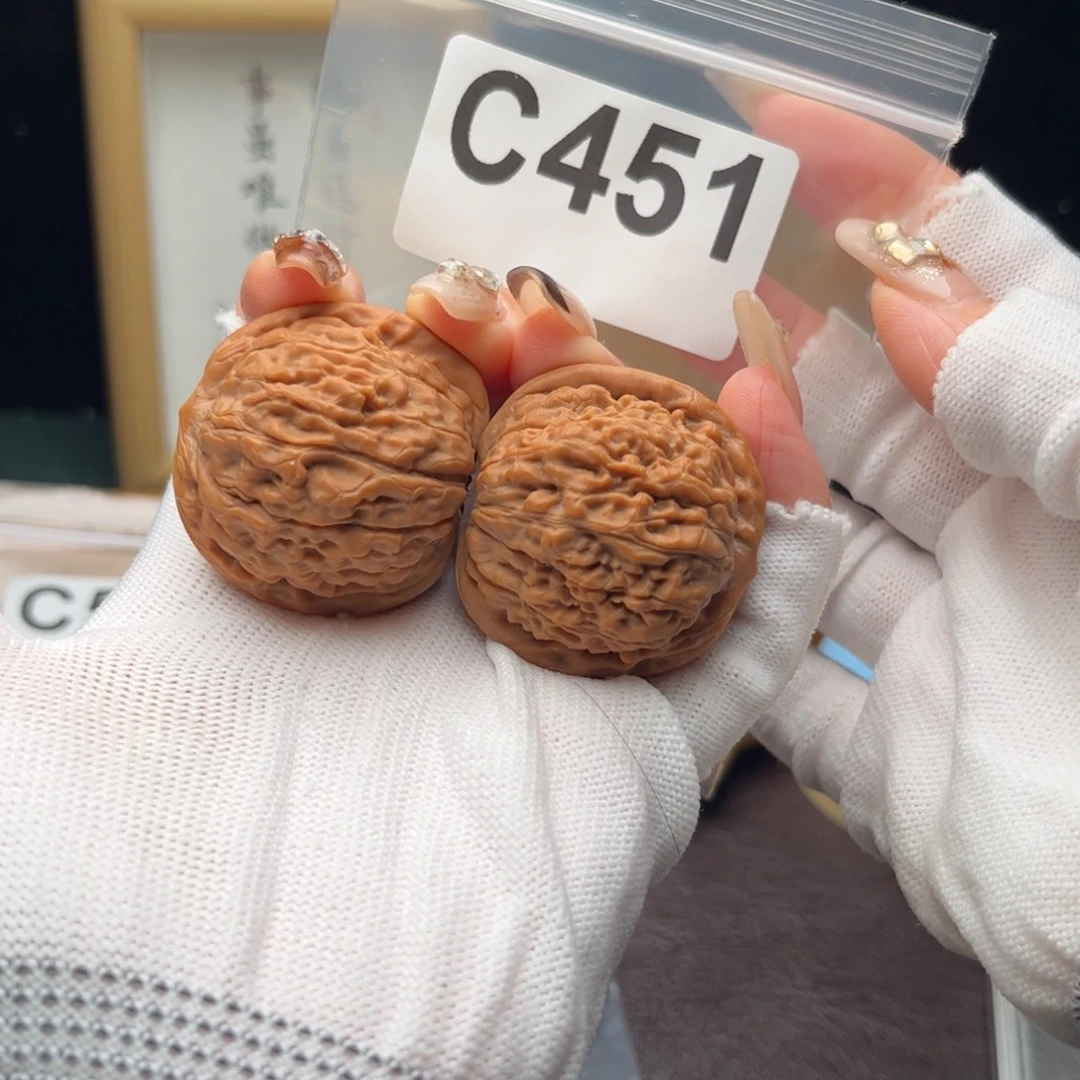 文玩核桃把件39莲花c451