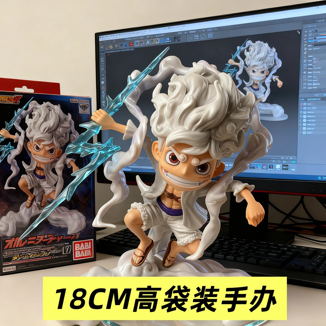 18CM高手办尼卡路飞海贼王潮玩男生礼物模玩摆件公仔机箱摆件