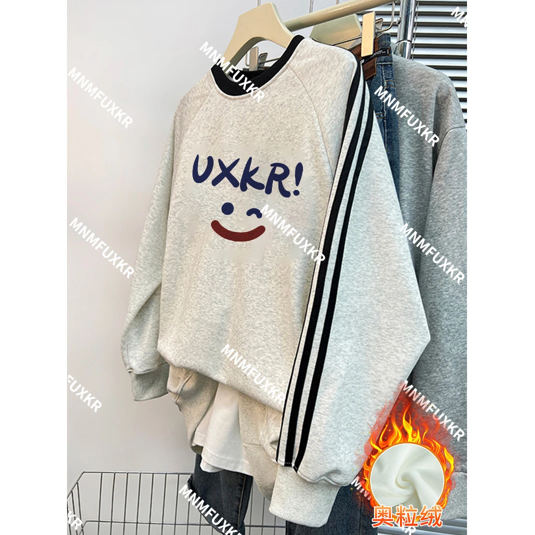 【076-097】秋冬季热卖杂款时尚外套男女款宽松加厚情侣装加绒卫衣