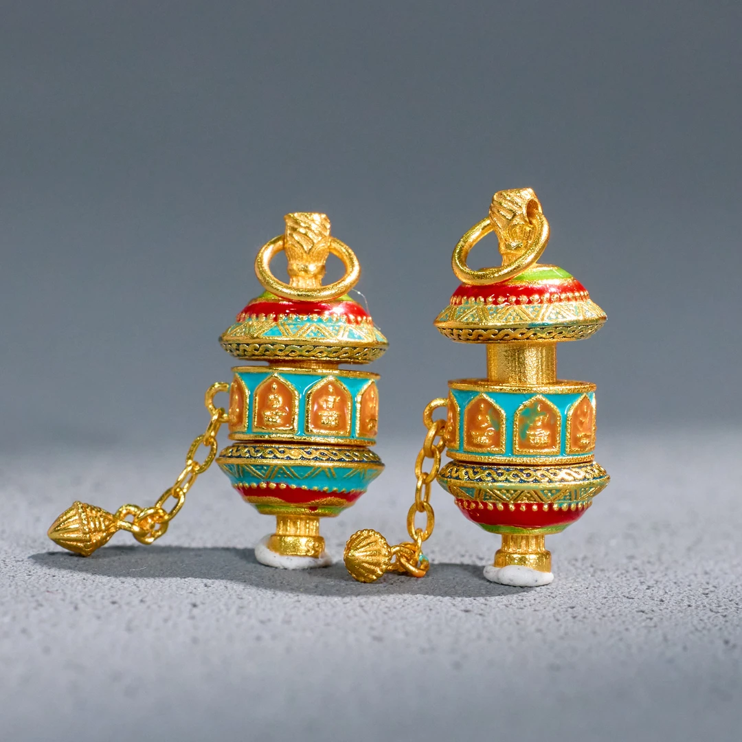 925银银制品 【歪歪】S925转经筒吊坠（多样性发一）XB-J6597