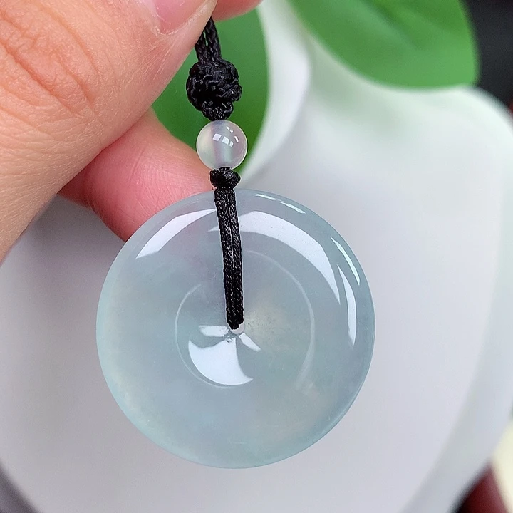 颈饰未镶嵌翡翠平安扣 28.8x4.0mm