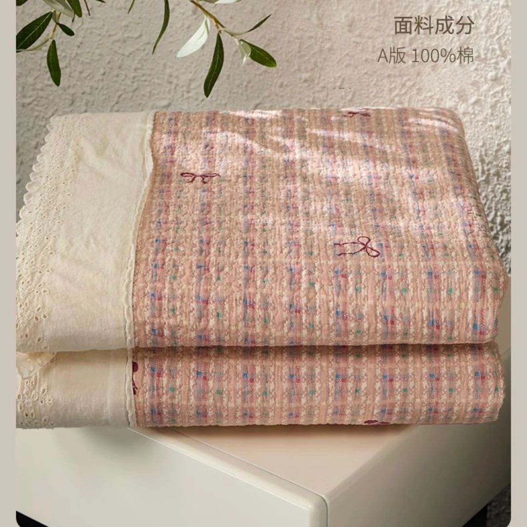 【宝宝新婚专属】蝴蝶结花边款单床盖25CG004
