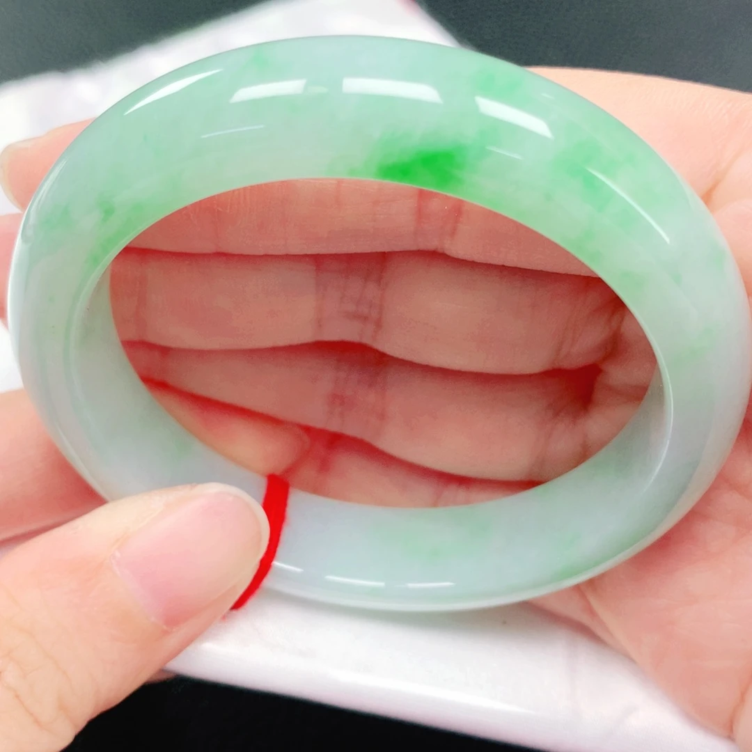 翡翠未镶嵌手镯53圈