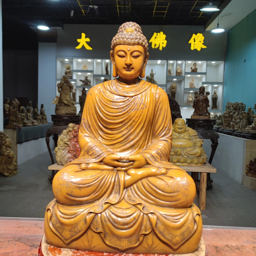 寿山石佛像手工雕刻人物造像艺术品收藏摆件