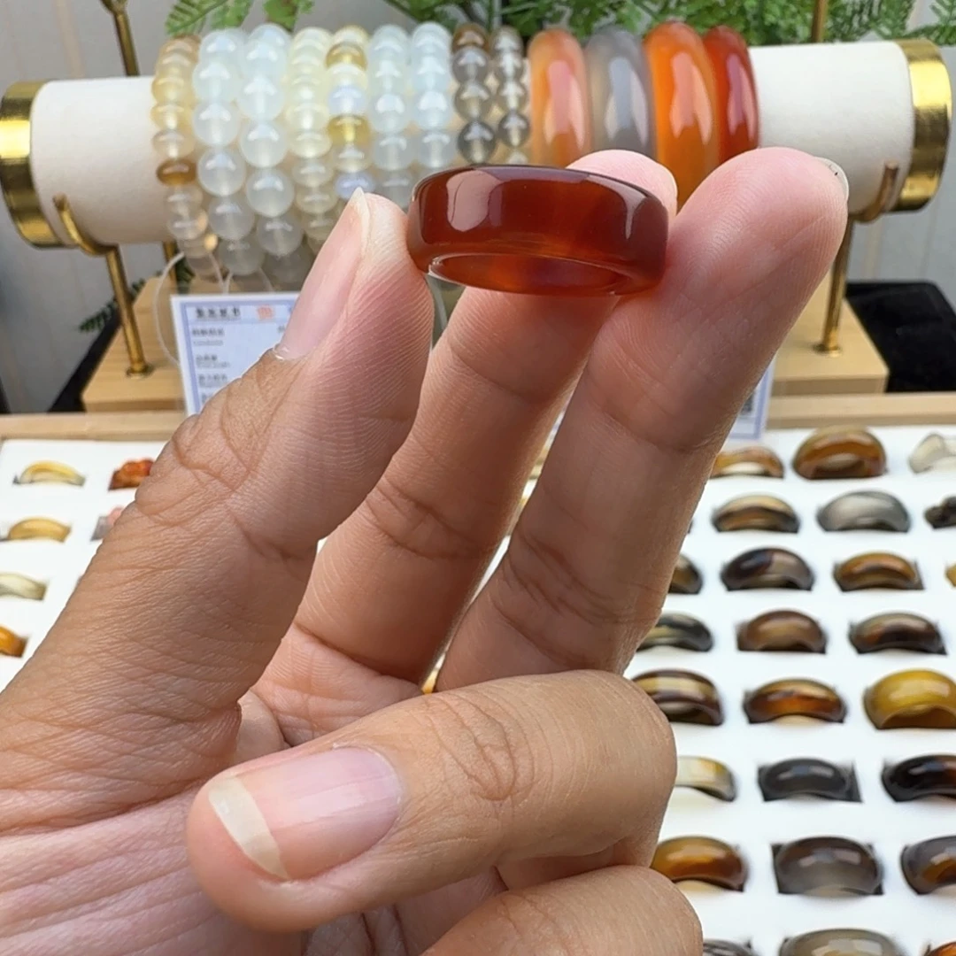 玛瑙/玉髓未镶嵌戒圈11/12圈福利