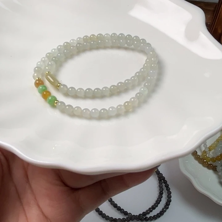 夕***畅翡翠未镶嵌手串翡翠