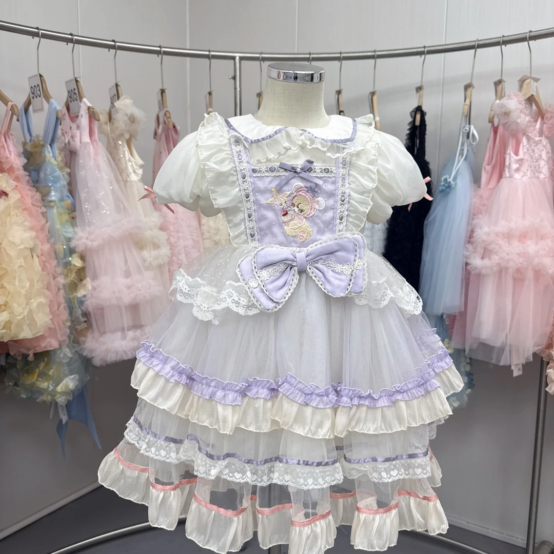 Alice* 869* 茉莉岛女童紫色草莓熊轻洛丽塔连衣裙16-4