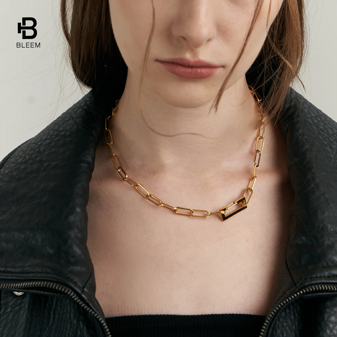 不锈钢项链不锈钢项链BLEEM项链饰品“LOCK”项链两种方式小众