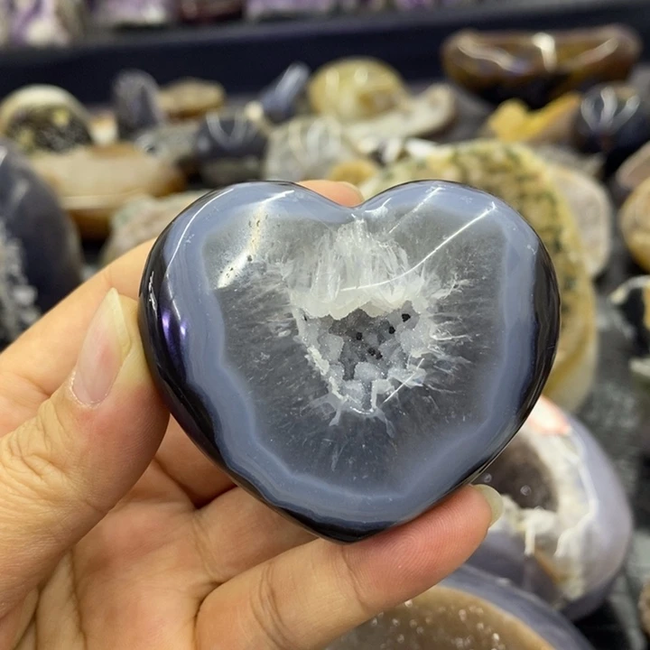 钛钢珠宝半成品水晶爱心