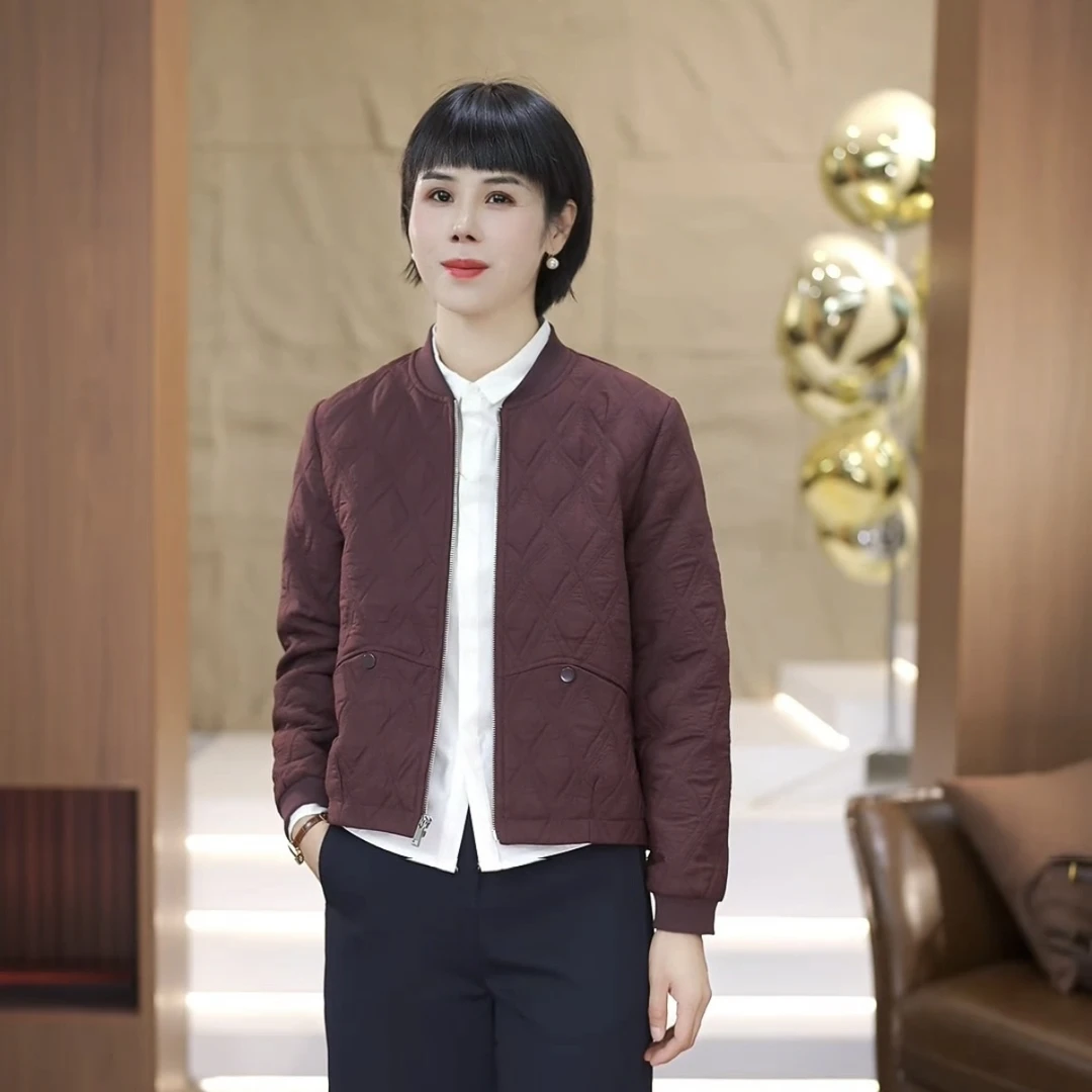 【渲渲推荐】ZY-6752秋季休闲时尚菱形格子短外套