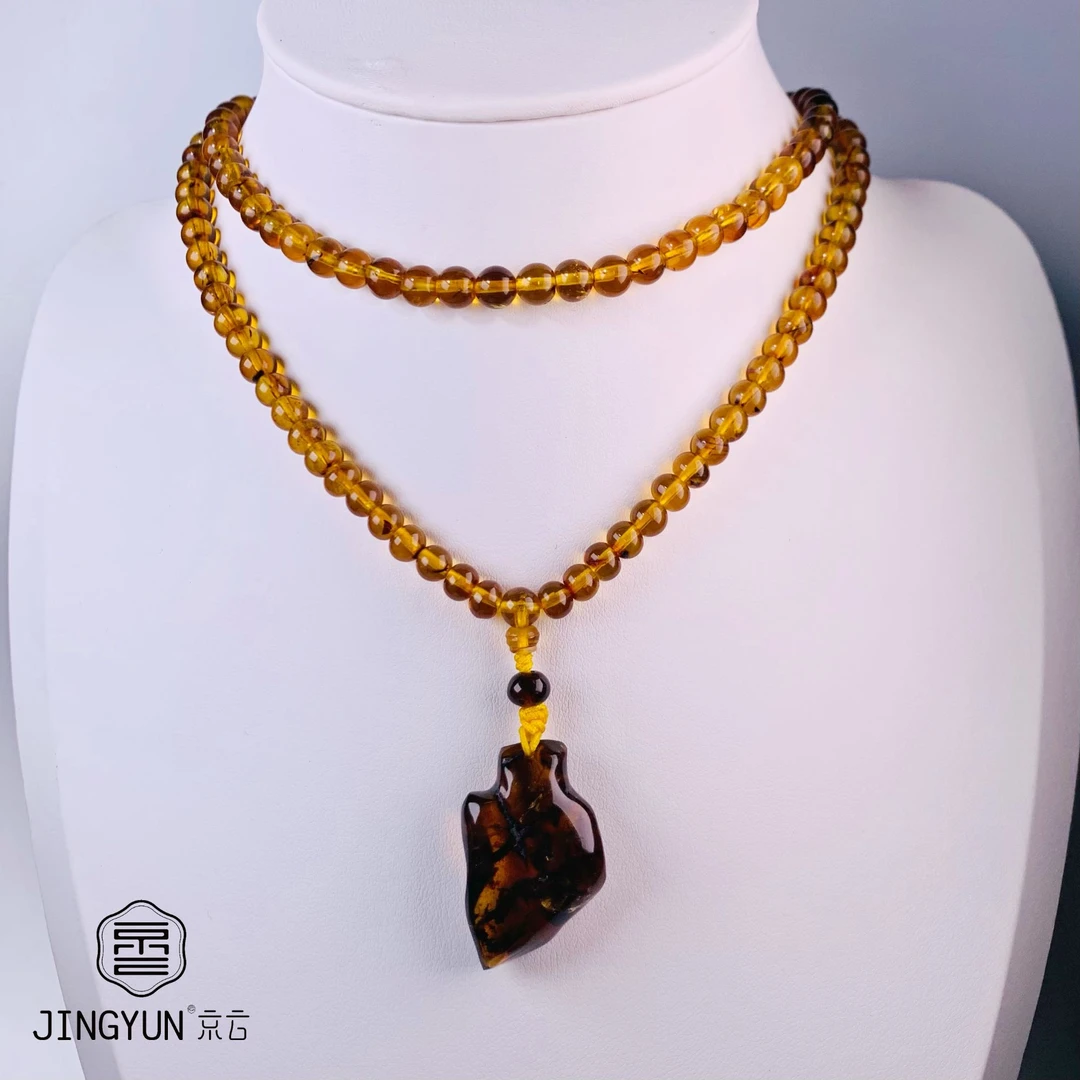 5m琥珀吊坠颈饰精致高级情侣新品上新抚顺
