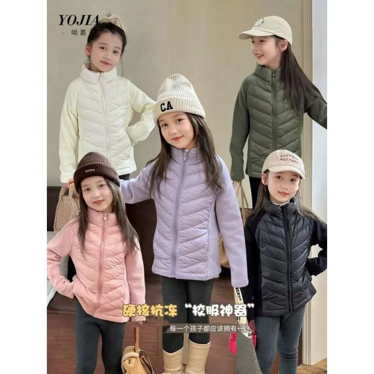 501051《现》精选韩版冬季百搭保暖舒适校服神器羽绒外套