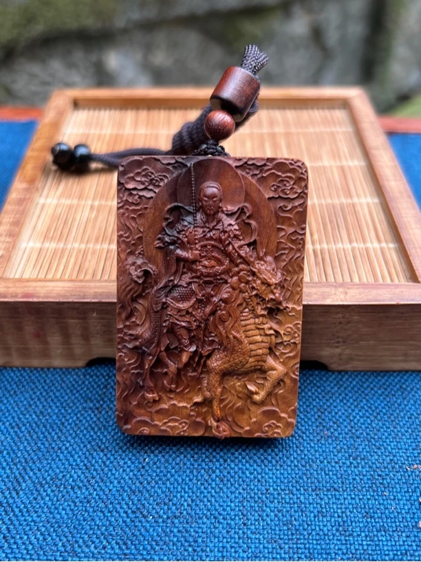 雷击枣木雷祖吊牌挂件吊坠车挂把玩道木雕木艺